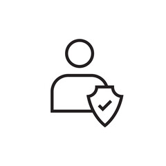 security person check icon editable outline stroke vector eps