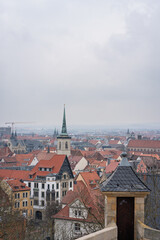 Scenic View over the Rooftops of Erfurt from Petersberg Citadel, Germany, Erfurt