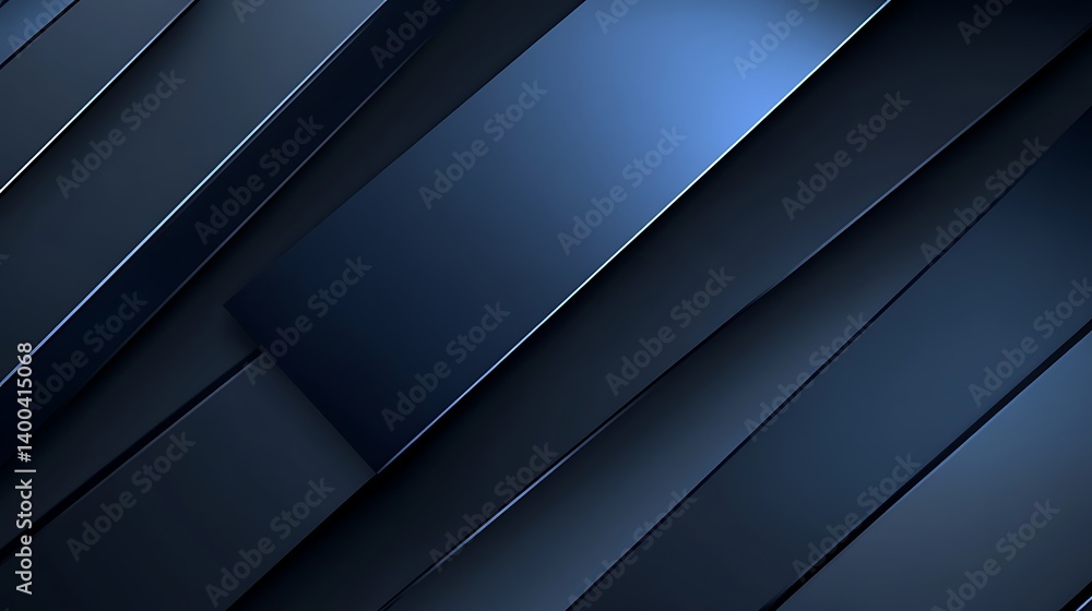 Poster abstract blue geometric background with layered textures and sharp angles creating depth and movemen