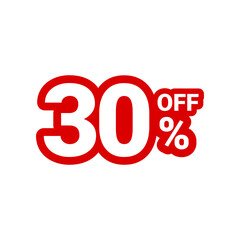 30 Percent Off Deal Sign