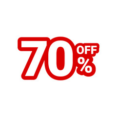 70 Percent Off Promo Graphic