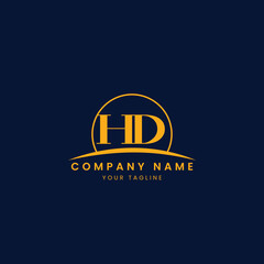 Minimalist Corporate Logo with Initials and Arc Design