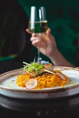 fresh and delicious salad with dressing