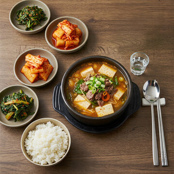 [Generative AI] 한식, 된장찌개 백반
