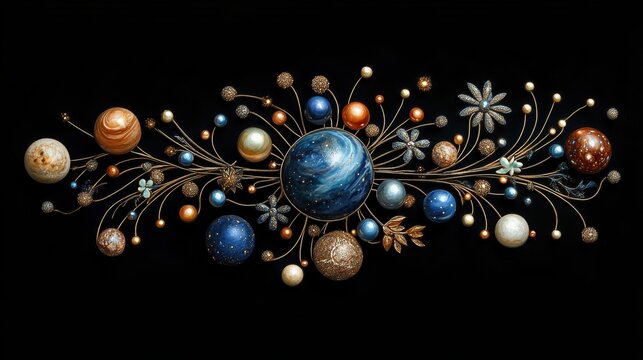 Exploration of the solar system showcasing planets, moons, and stars in a vast cosmic expanse during a breathtaking celestial event