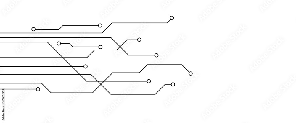 Aufkleber abstract futuristic circuit board illustration, circuit board with various technology element. hi te