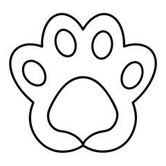 Naklejka premium Heartwarming Paw Line Art