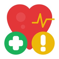 Fototapeta premium Medical Alert Flat Icon