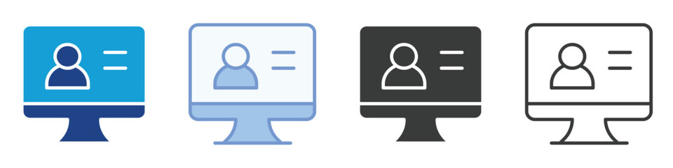 Laptop Icons Collection – Multiple Vector Styles Icons