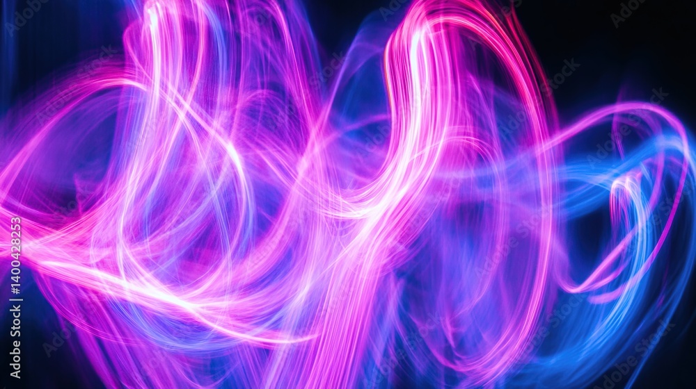 Poster vibrant light trails create dynamic visual energy