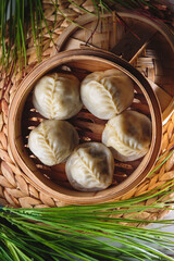 fresh and delicious dumplings with meat