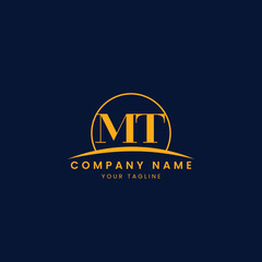 Minimalist Corporate Logo with Initials and Arc Design