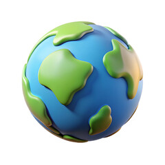 earth globe on white background,