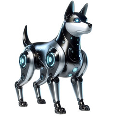 Advanced Dog Robot on White Background