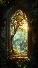 Fototapeta premium A window into another dimension of thought