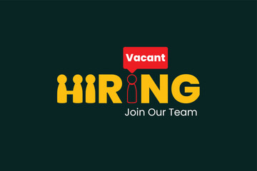 We are hiring to join the team announcement, hiring recruitment open vacancy design. we are hiring creative post.	
