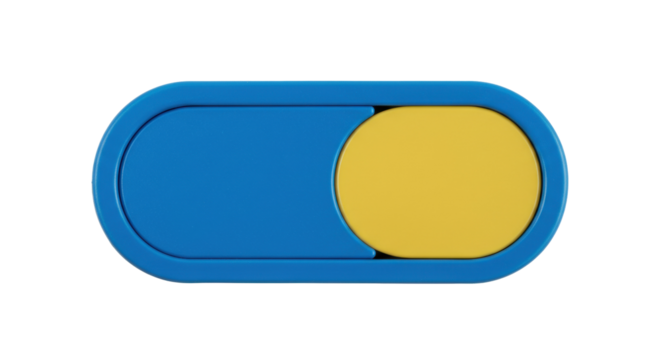 Isolated toggle switch in the off position