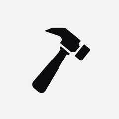 Hammer Handle Silhouette in black on a white background