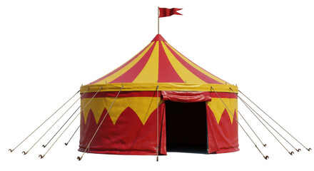Isolated Striped Circus Tent © Lisa