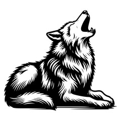Wolf Black And White, Sharp Line