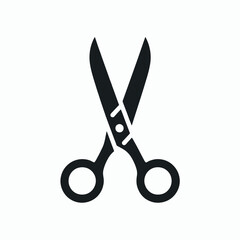 Garden Scissors Silhouette in black on a white background