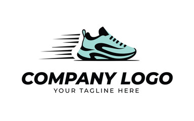 Shoes Vector Sales Company logo on white background  Illustration.