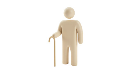 Isolated Elderly Person Icon