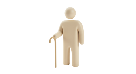 Isolated Elderly Person Icon