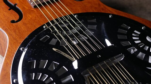 Vintage Resonator acoustic dobro blues guitar.