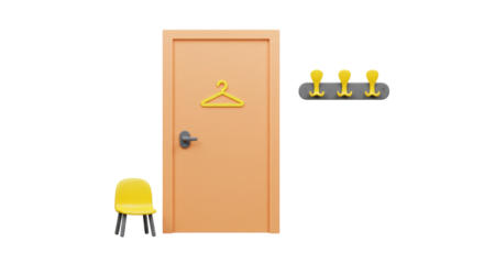 Isolated Waiting Room Scene