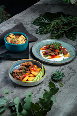 fresh and delicious hot with a side dish