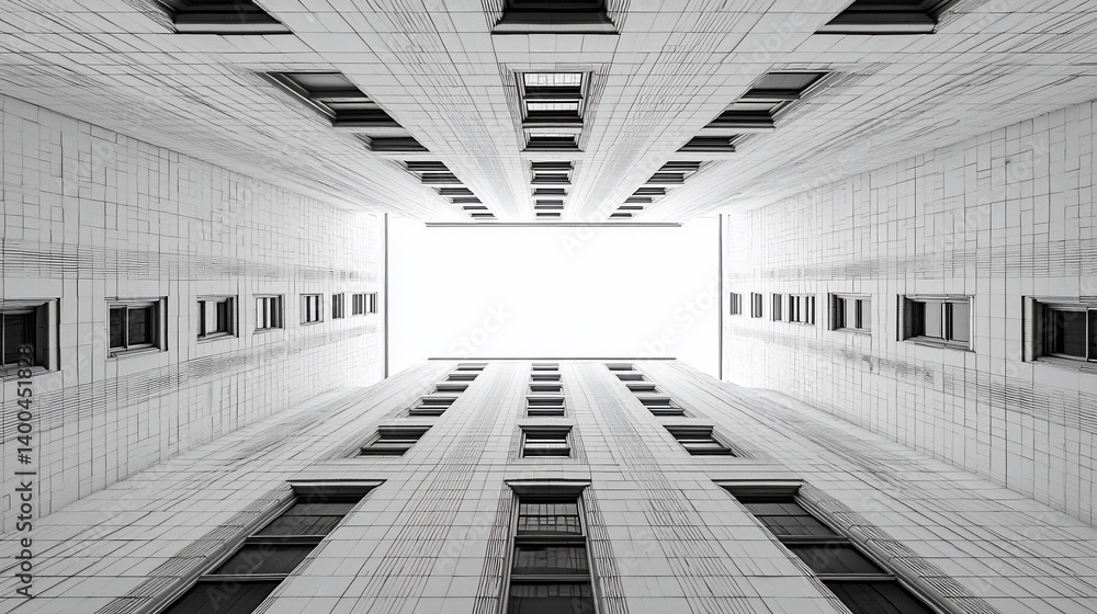 Poster Modern Building Courtyard Architecture Image