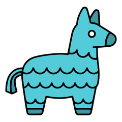 pinata traditional holiday celebration flat color vector illustration template design