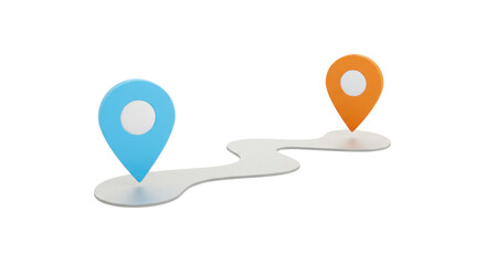 Isolated Route Direction Pins © Luca