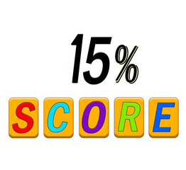 score illustration of 15 percent sign