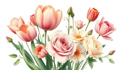 Pastel Flowers botanica 