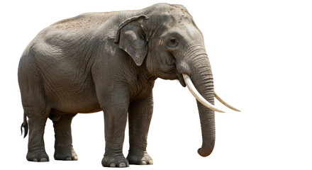 Isolated Majestic Elephant with Tusks © Luca