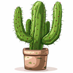 Naklejka premium cactus in a pot