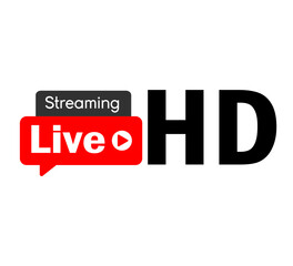 Live streaming icon. Video live broadcasting for blog, television, movies, shows, news and various video content. Live streaming red buttons stock vector, symbol illustration29.ai