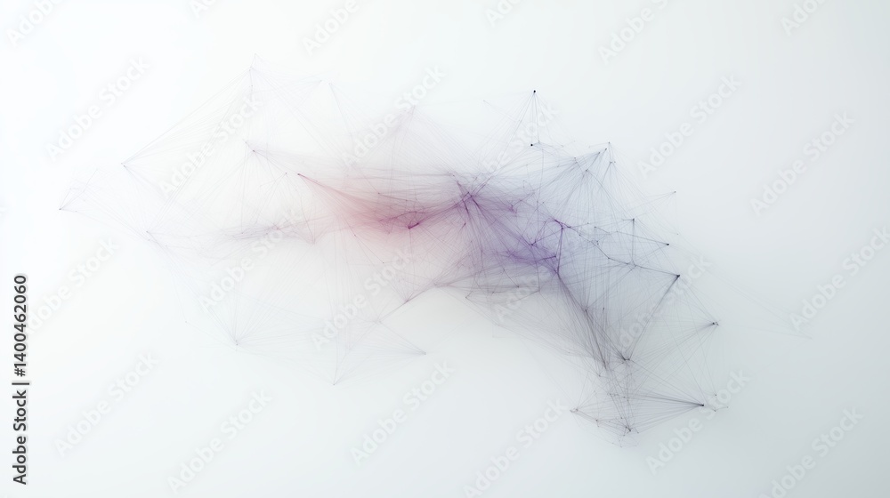 Poster abstract network of interconnected lines illustrating complexity in a digital landscape