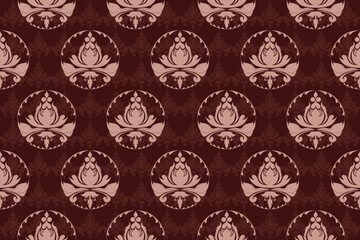 Damask patterns feature intricate, symmetrical motifs inspired by floral or ornamental designs. Often elegant and timeless, they are ideal for clothing, rugs, and home decor.