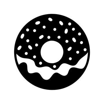 recommend clip art: classic glazed doughnut icon, classic glazed doughnut silhouette vector illustration-simple silhouette illustration of classic glazed doughnut, perfect for classic glazed doughnut logos and icons