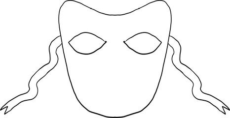 Festive carnival mask silhouette