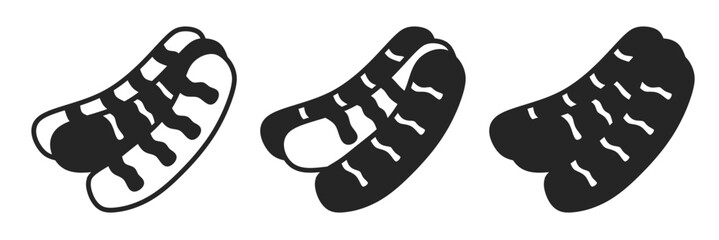 Sausage icon on white background. Vector logo sausage illustration.