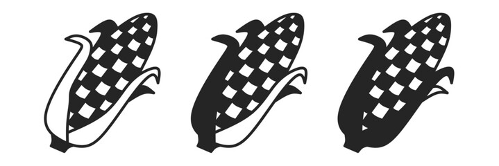 Corn icon on white background. Vector logo corn illustration.