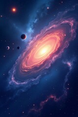 &ldquo;Galactic Gardens: Otherworldly Orbits Blooming in a Celestial Canvas of Nebulas and Light&rdquo;

