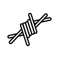 Barbed icon on white background