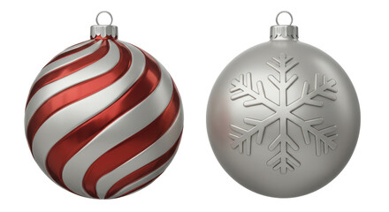 Isolated Christmas Ornaments