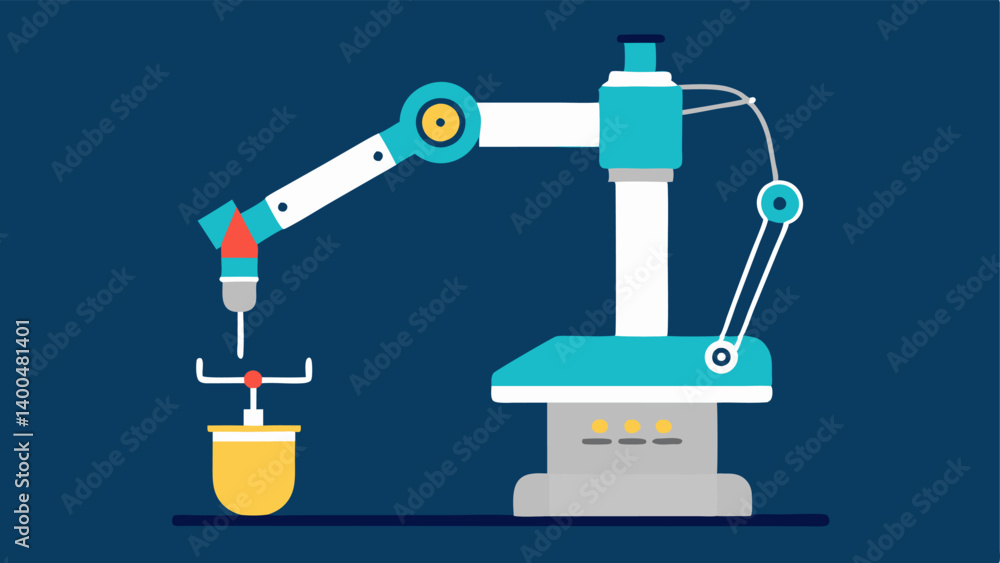 Poster surgical robot in action a sleek robotic arm with surgical instruments delicately performing a lapar