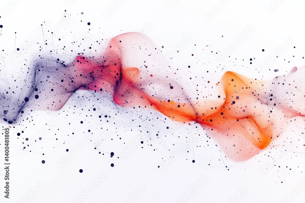 Poster cosmic artwork illustrates the beauty of the universe with vibrant colors and abstract celestial bod